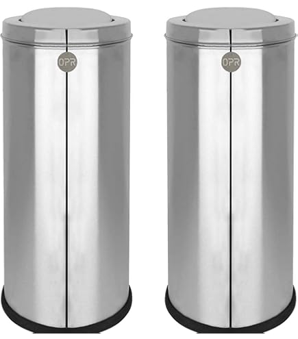 OPR Stainless Steel Swing Dust Bin With Lid, Garbage Bin For